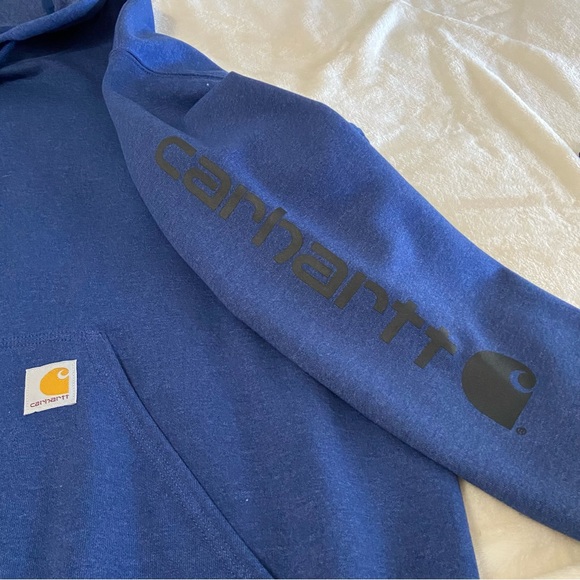 NWT CARHARTT Men's Loose Fit Mid Weight Logo Graphic Hooded Sweatshirt Size 2XL - Picture 8 of 13